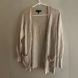 Banana Republic Beige Open-Front Cardigan